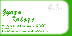 gyozo kolozs business card